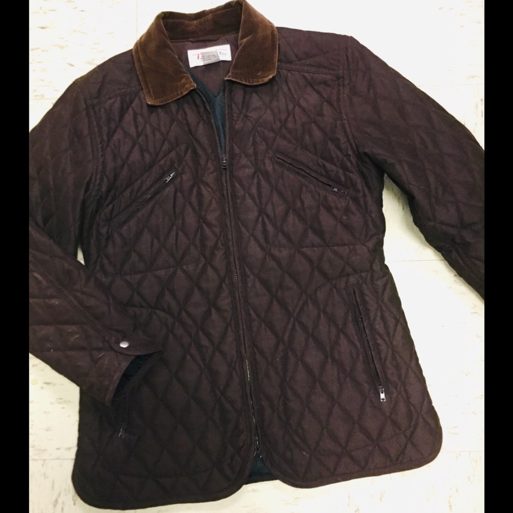 π« Talbots Brown Quilted Jacket EUC M-L CLASSIC BEAUTY EPLC SZ M/LG - Picture 1 of 15